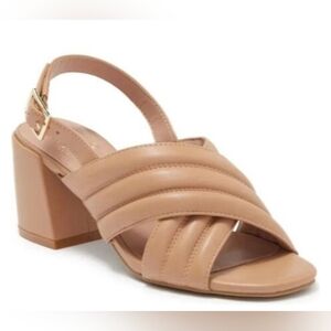 Elegant Tan Women's Block Heel Sandals